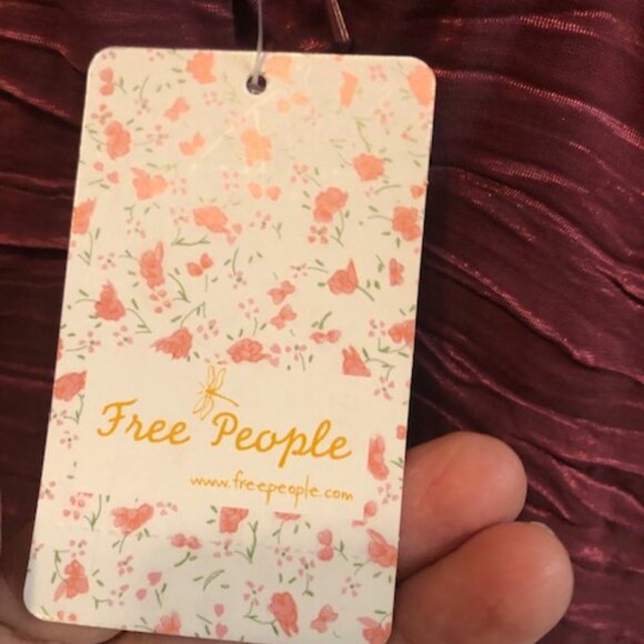 Free People Wine Colored Party dress Size 4 - Picture 5 of 7